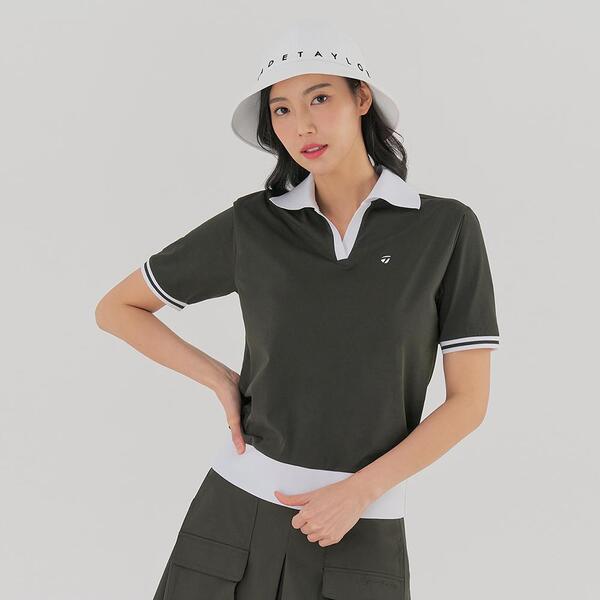 [테일러메이드] 여성 변형 카라 반팔 티셔츠 TWTPM6164-816
