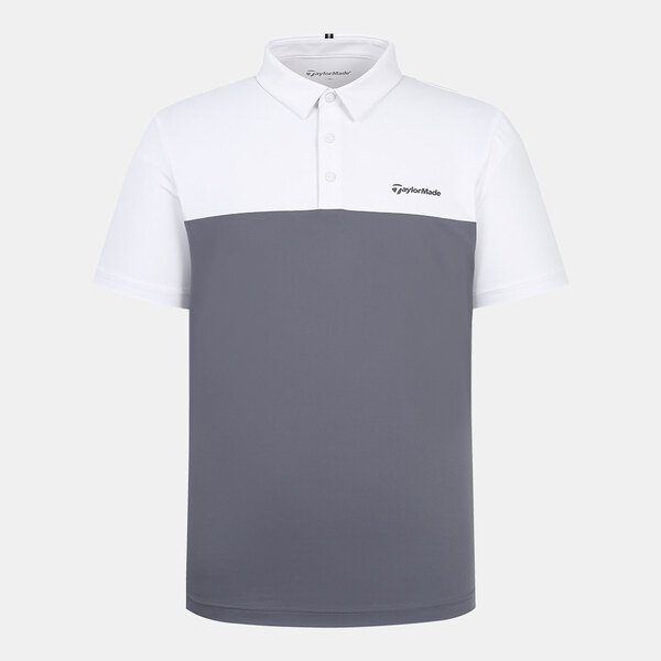 [테일러메이드] 남성 싱글 블록 카라 반팔 티셔츠 TMTYM2152-195