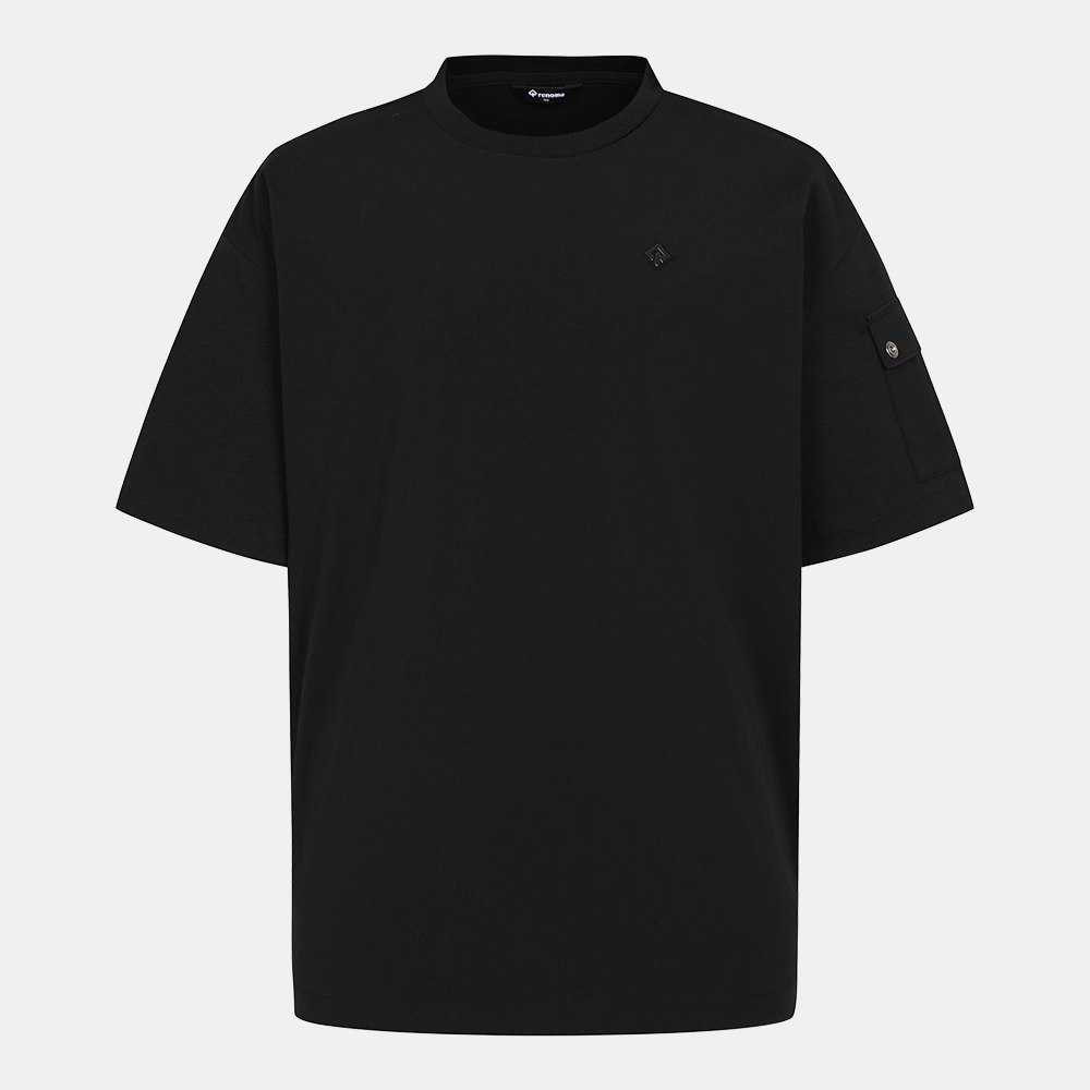 [레노마골프] 23SS 남성 우븐 믹스 소매 포켓 반팔 티셔츠 RMTRM2129-199 RENOMA UNIVERSE