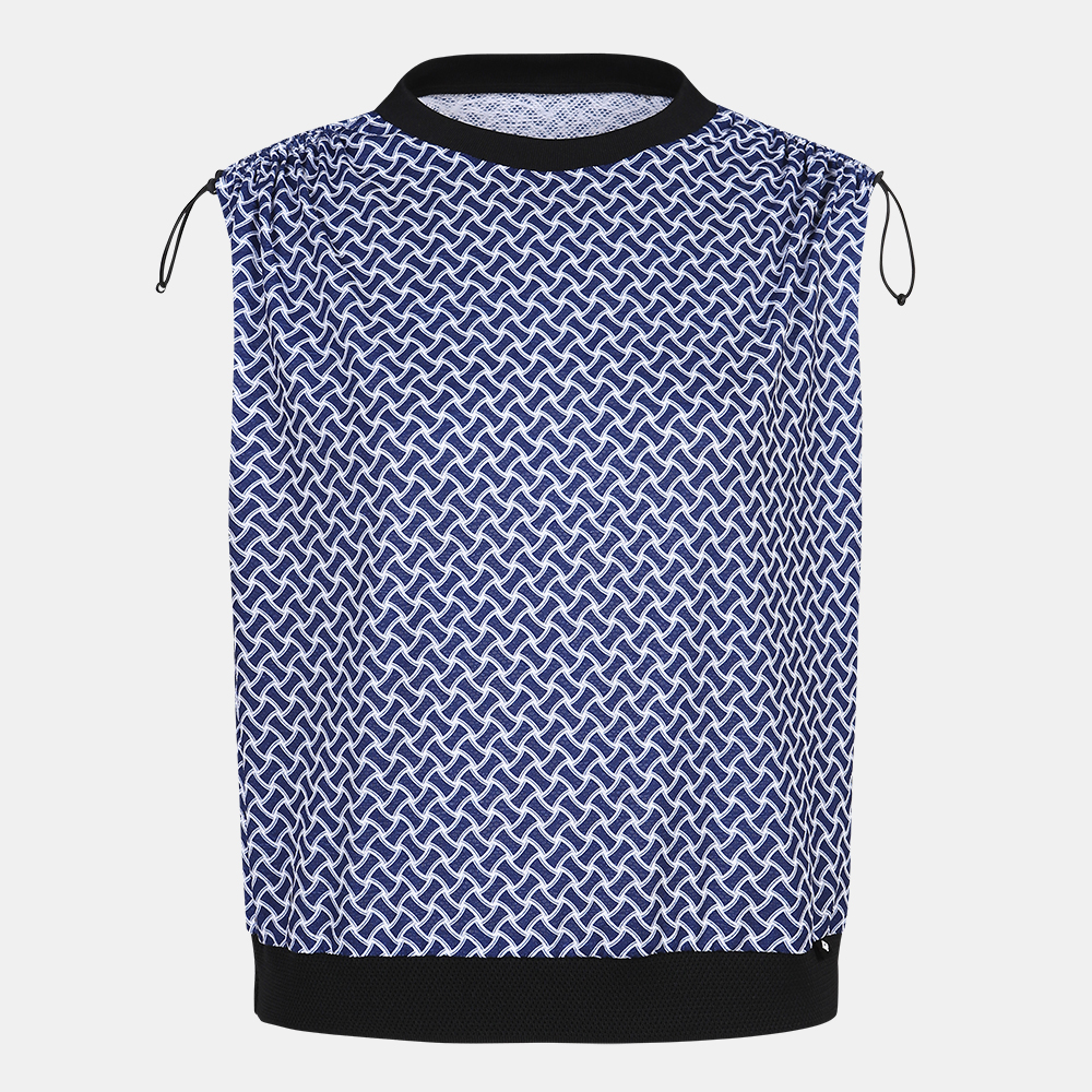 [레노마골프] 23SS 여성 패턴 어깨 스트링 민소매 티셔츠 RWTSM6123-930 RENOMA UNIVERSE