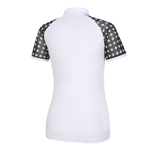 [레노마골프]여성 패턴 시스루 카라 반팔 티셔츠 RWTPI6109-100_G