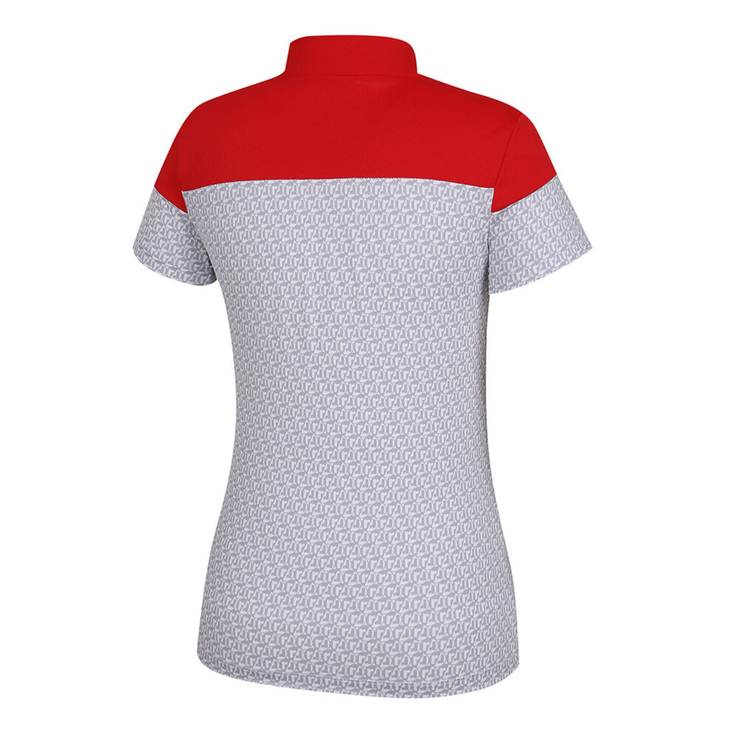 [레노마골프]여성 패턴 배색 하이넥 반팔 티셔츠 RWTHI6155-190_G