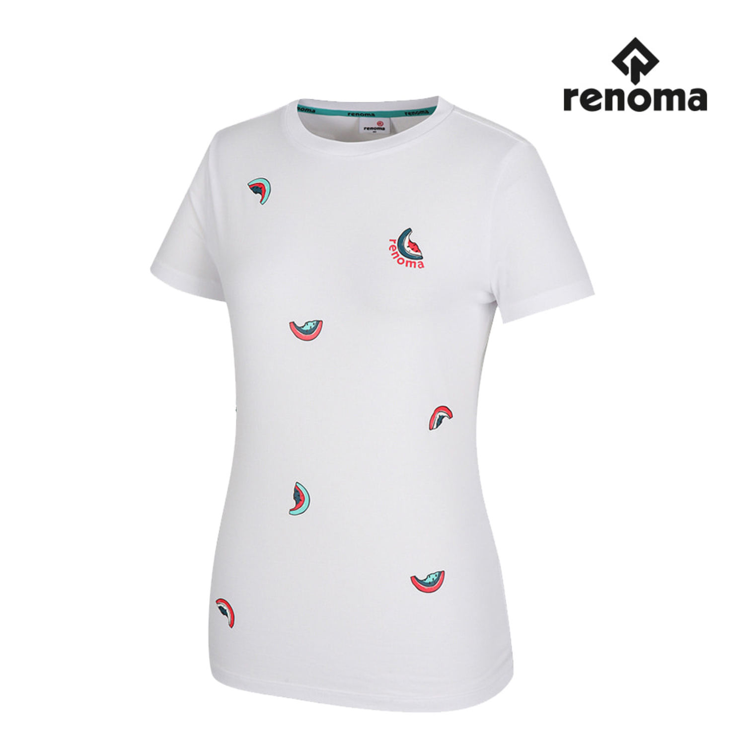 [레노마골프]여성 패턴 나염 반팔 티셔츠 RWTRH6131-100_G