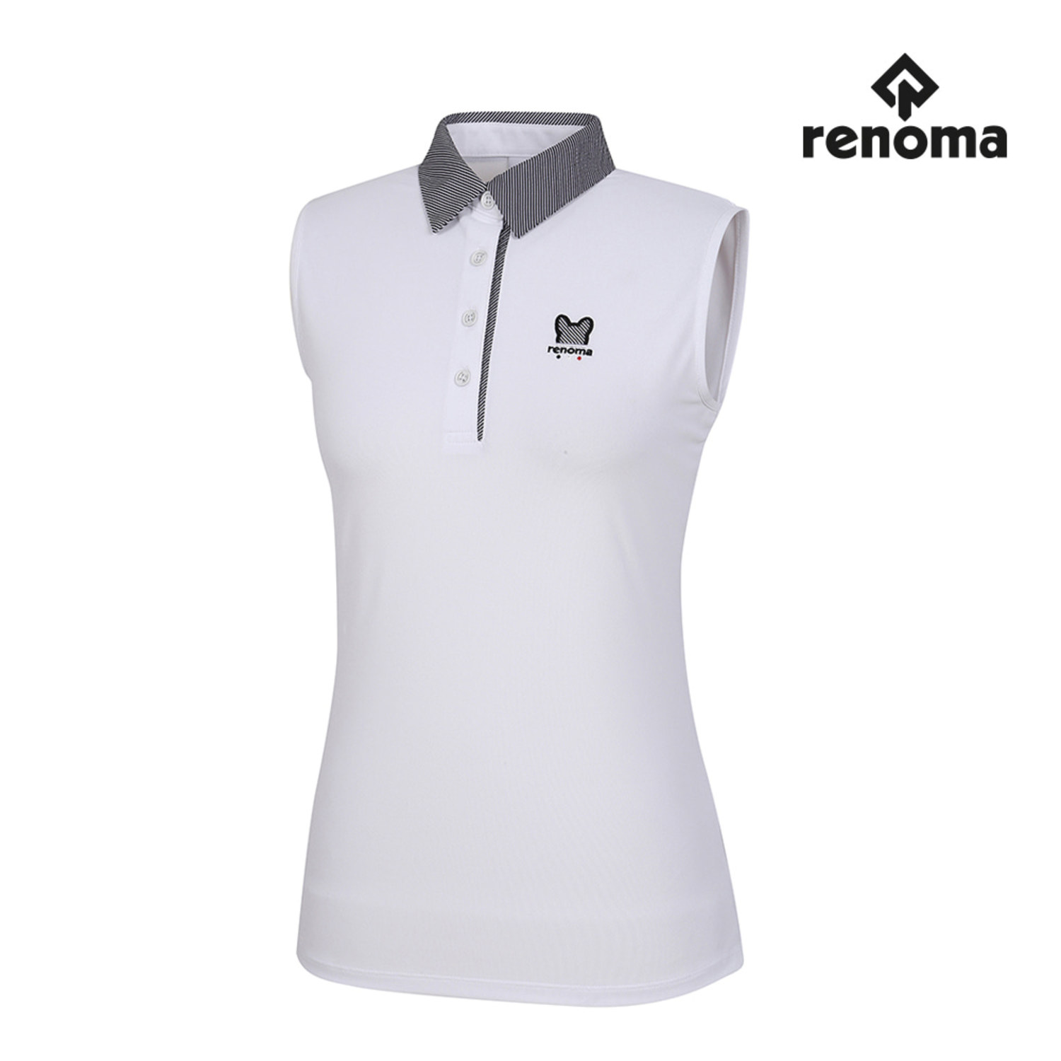 [레노마골프]여성 카라 배색 민소매 티셔츠 RWTSI6136-100_G