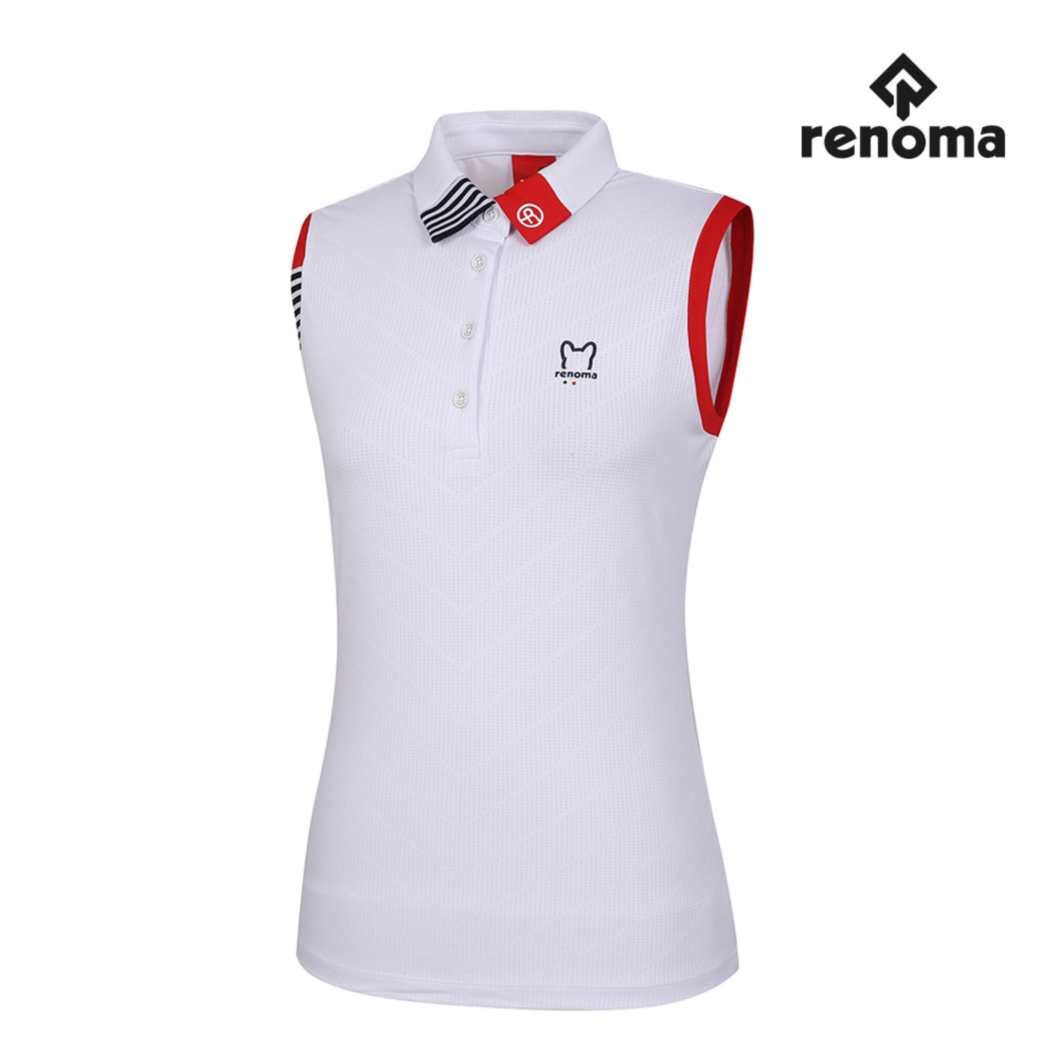 [레노마골프]여성 배색 포인트 카라 민소매 티셔츠 RWTSI6135-100_G