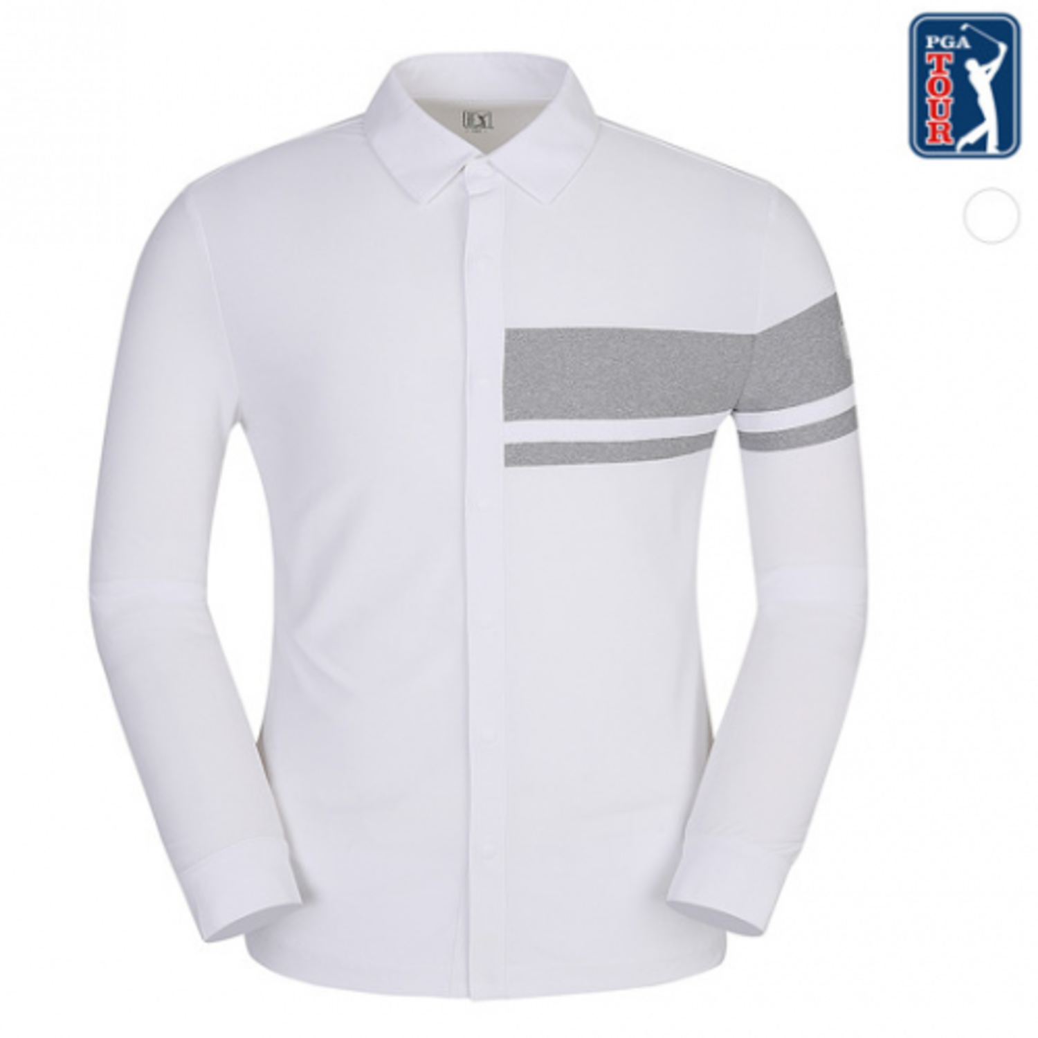 [GSH] PGA TOUR&amp;LPGA 남성 배색 포인트 셔츠형 티셔츠 L201TL105P