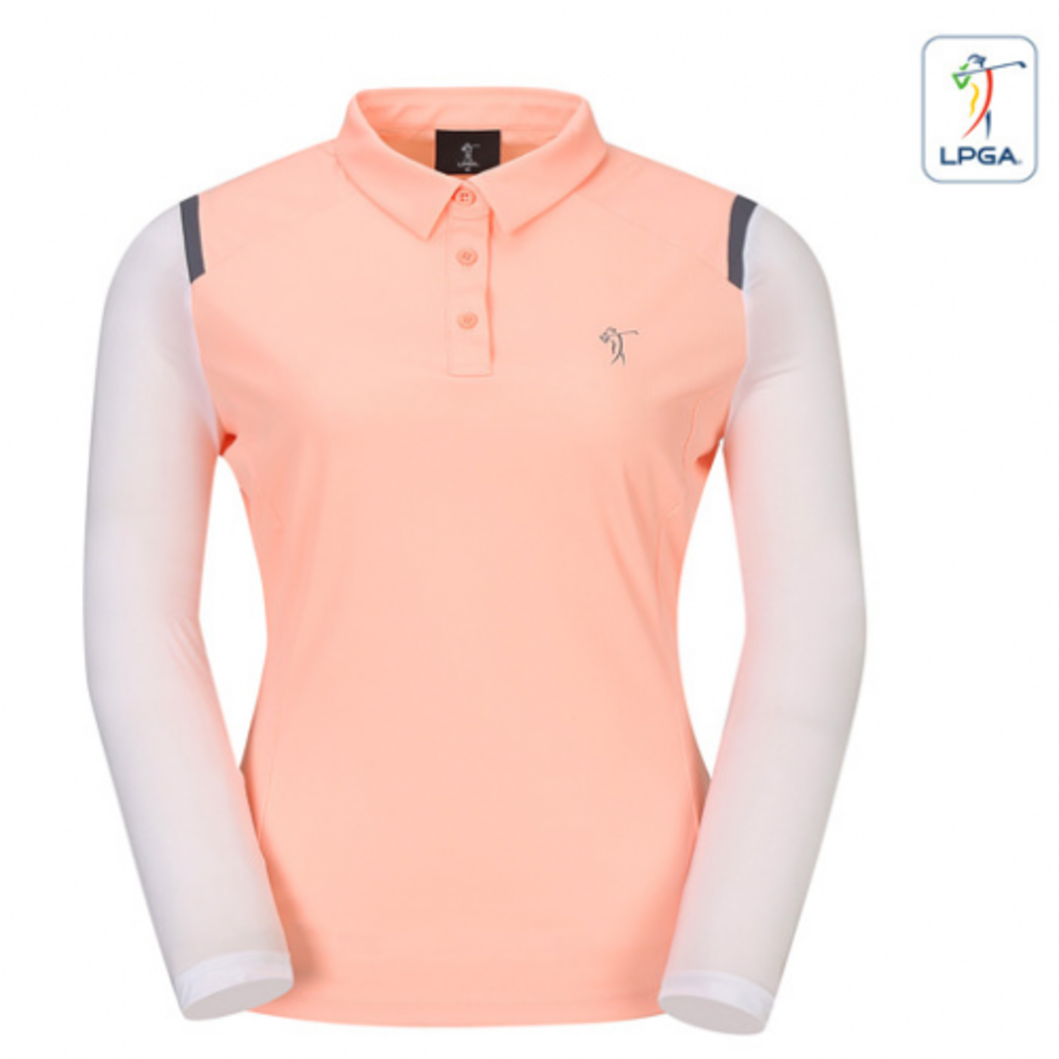 [GSH] PGA TOUR&amp;LPGA 여성 컬러배색 냉감소매 티셔츠 L211TL506P34