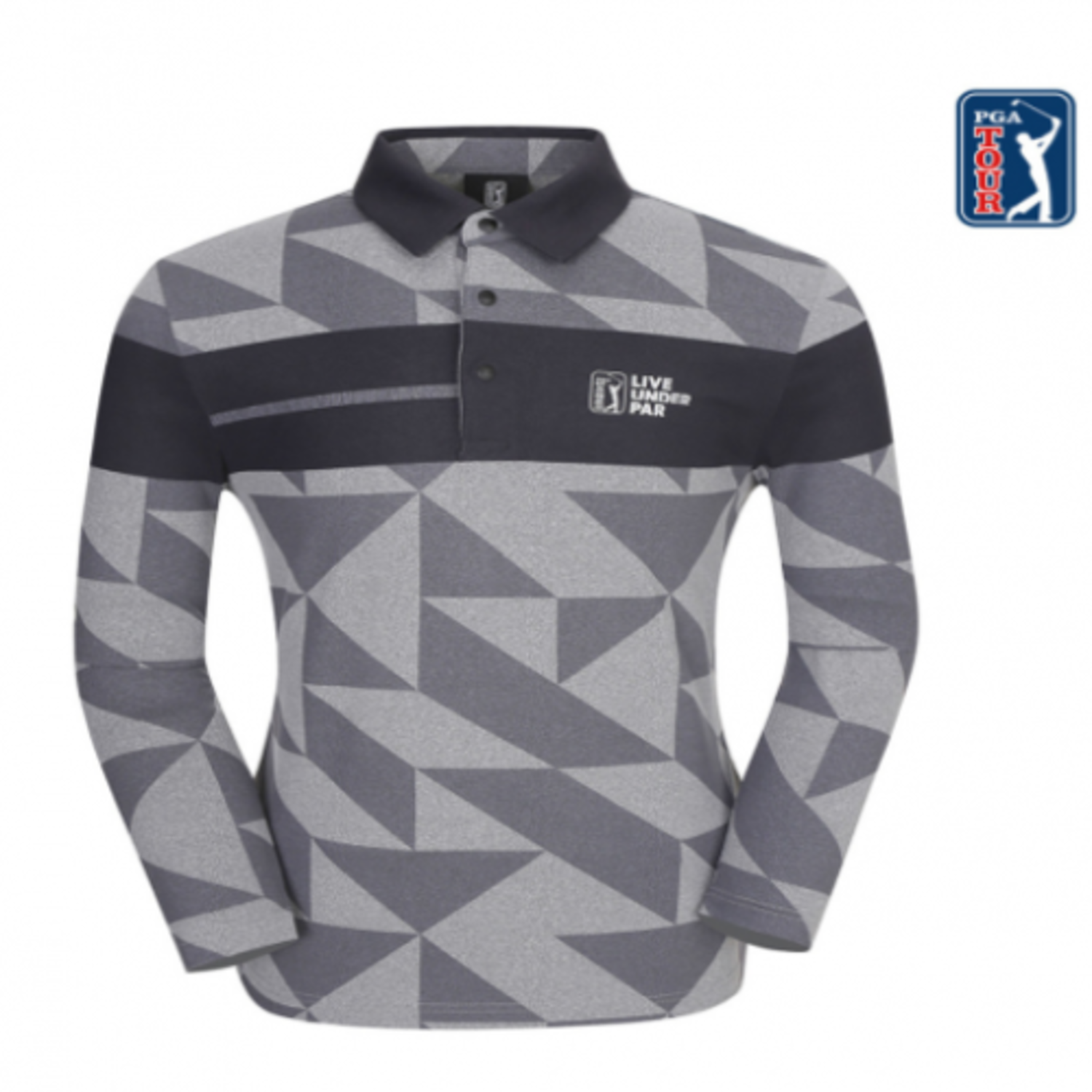 [GSH] PGA TOUR&amp;LPGA 남성 트라이앵글 패턴 제에리 티셔츠 L204TL109P