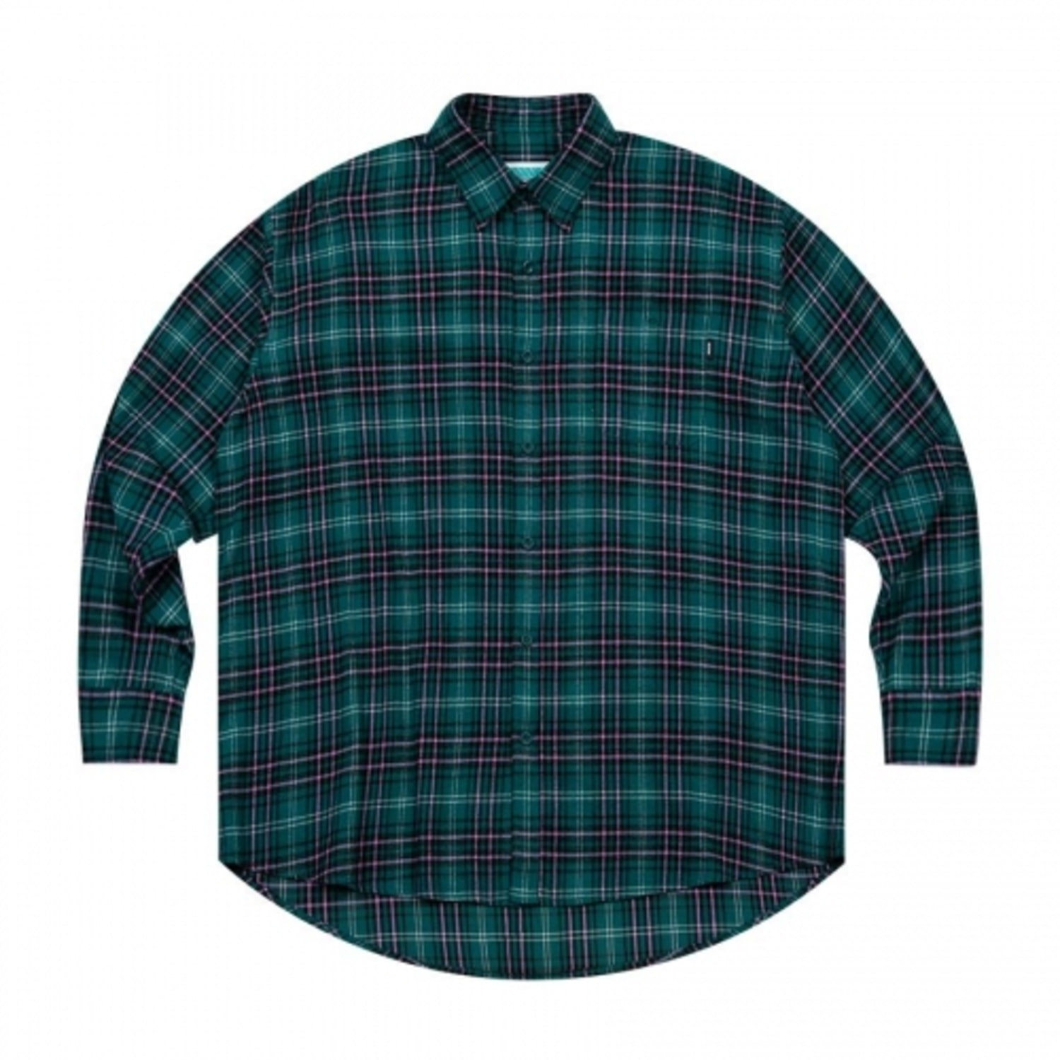[GSH] 마크엠 Check Overfit Shirts Green (BB5001)