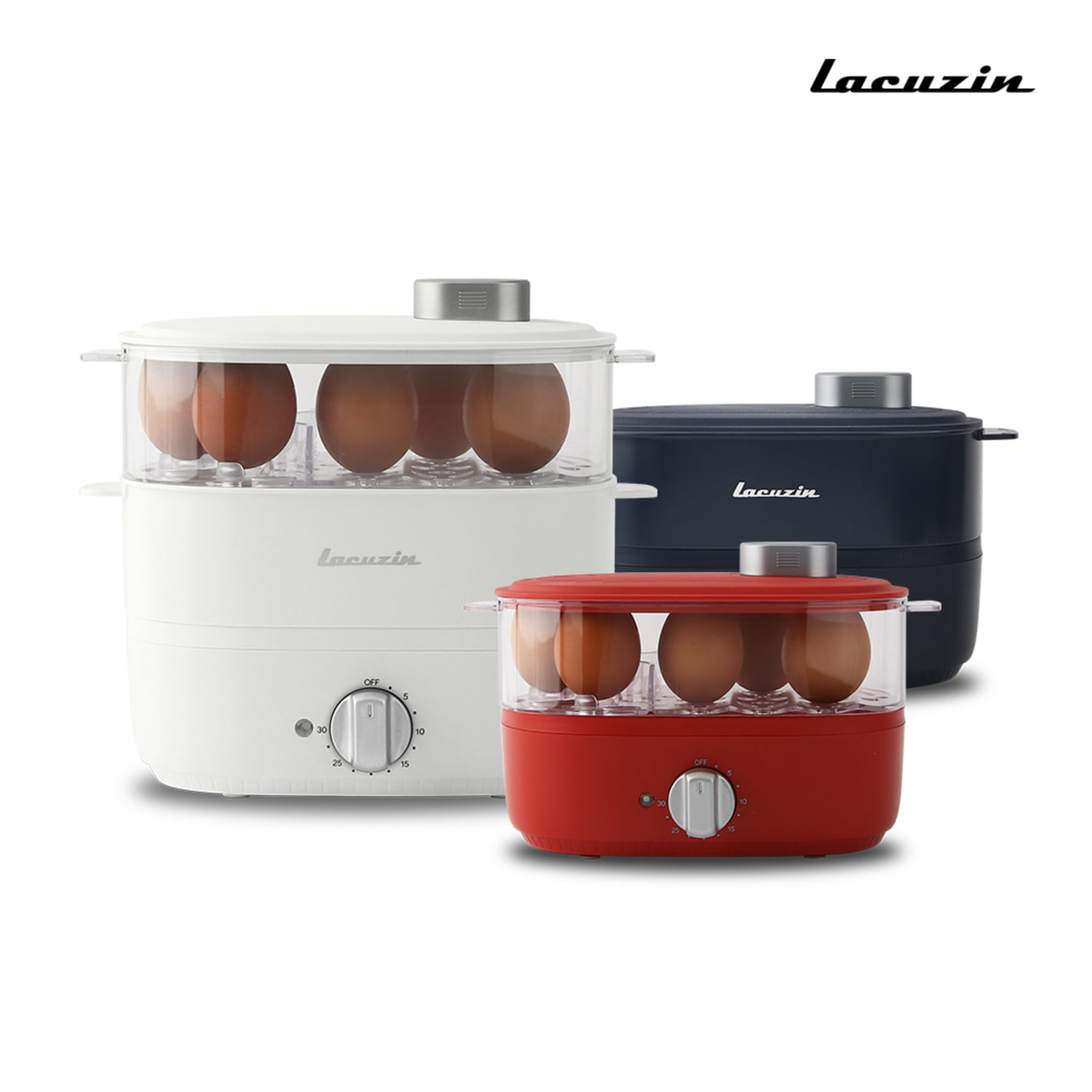 [LAC] [무료배송]라쿠진 다용도 2단 멀티 계란 찜기 3컬러 LCZ060