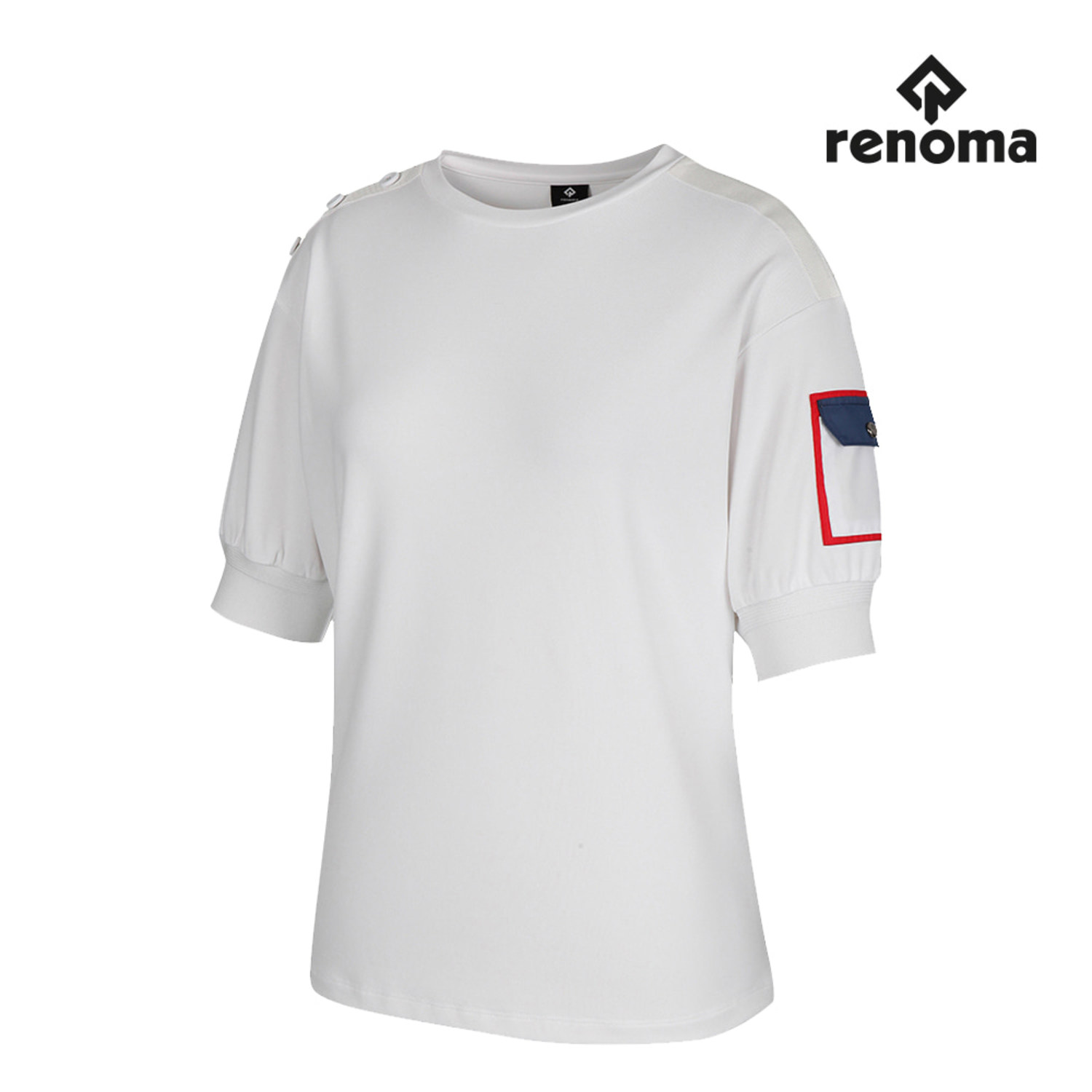 [레노마골프]여성 포켓 라운드넥 티셔츠 RWTRJ6171-101_G