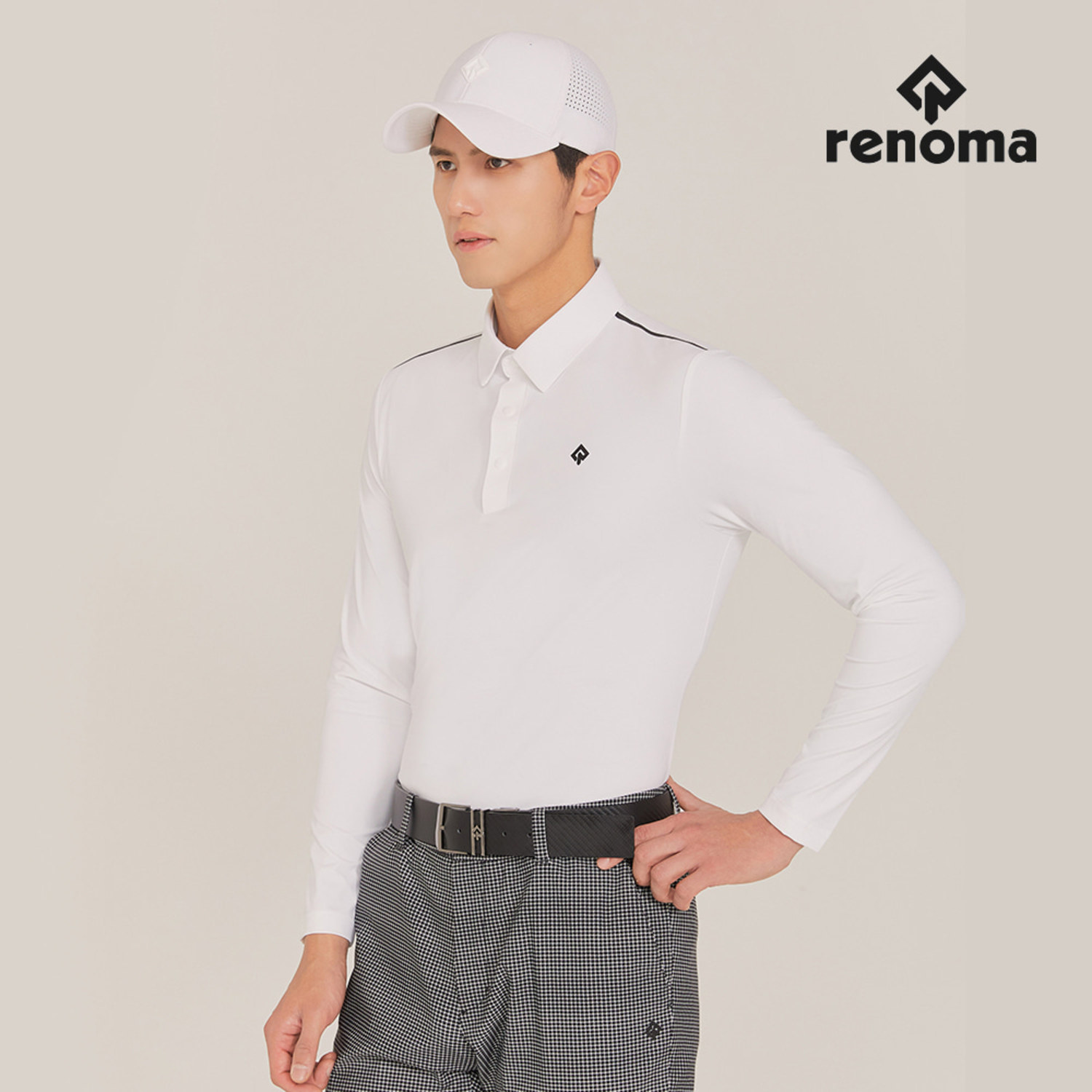 [레노마골프]남성 어깨 포인트 카라 티셔츠 RMTYK1151-101_G