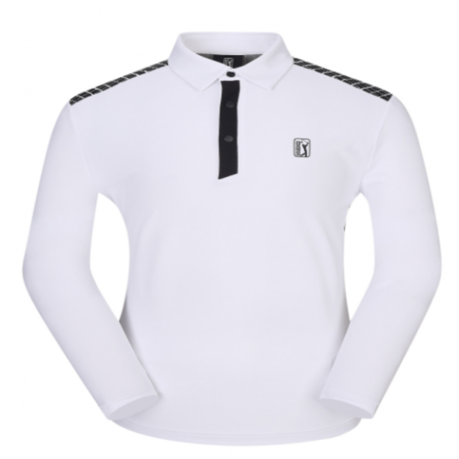 [GSH] PGA TOUR&amp;LPGA 남성 자카드 패턴 배색 긴팔 티셔츠 L213TL103P00