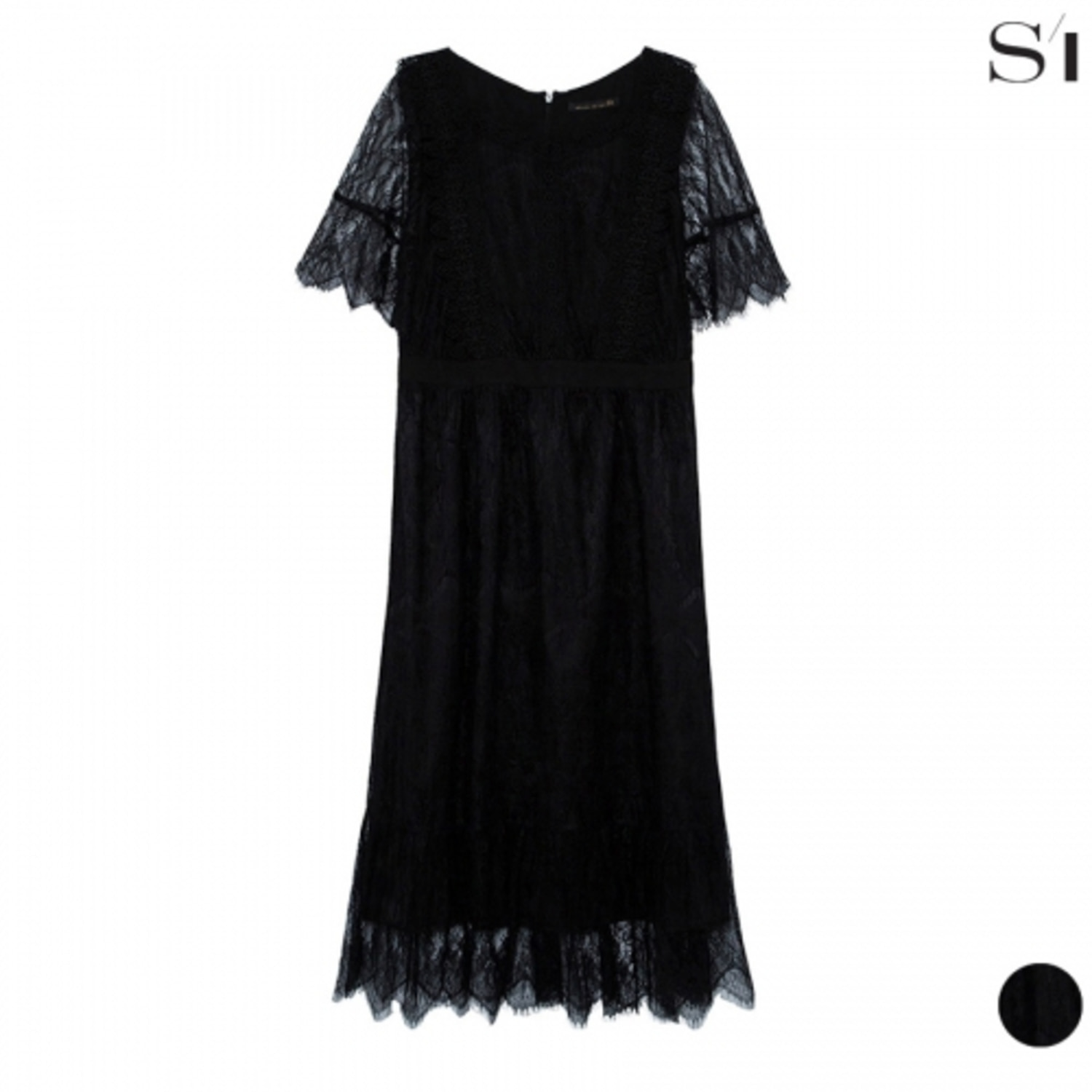 [GSH] SI 씨 블랙 레이스 시스루 드레스 (AO2538)