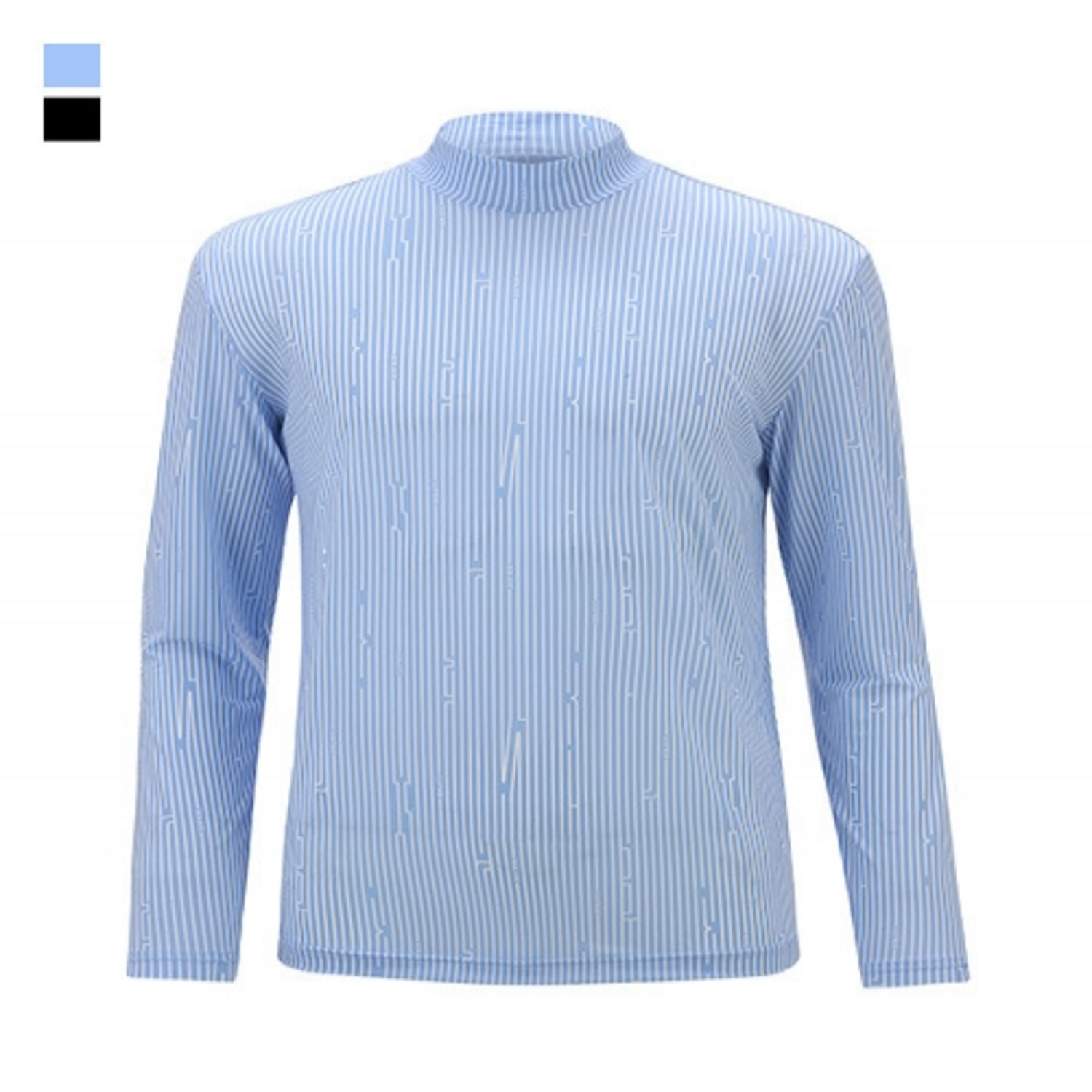 [GSH] 벤제프 남성 세로변형 프린트 반목티셔츠 Blue BL1QMTL009