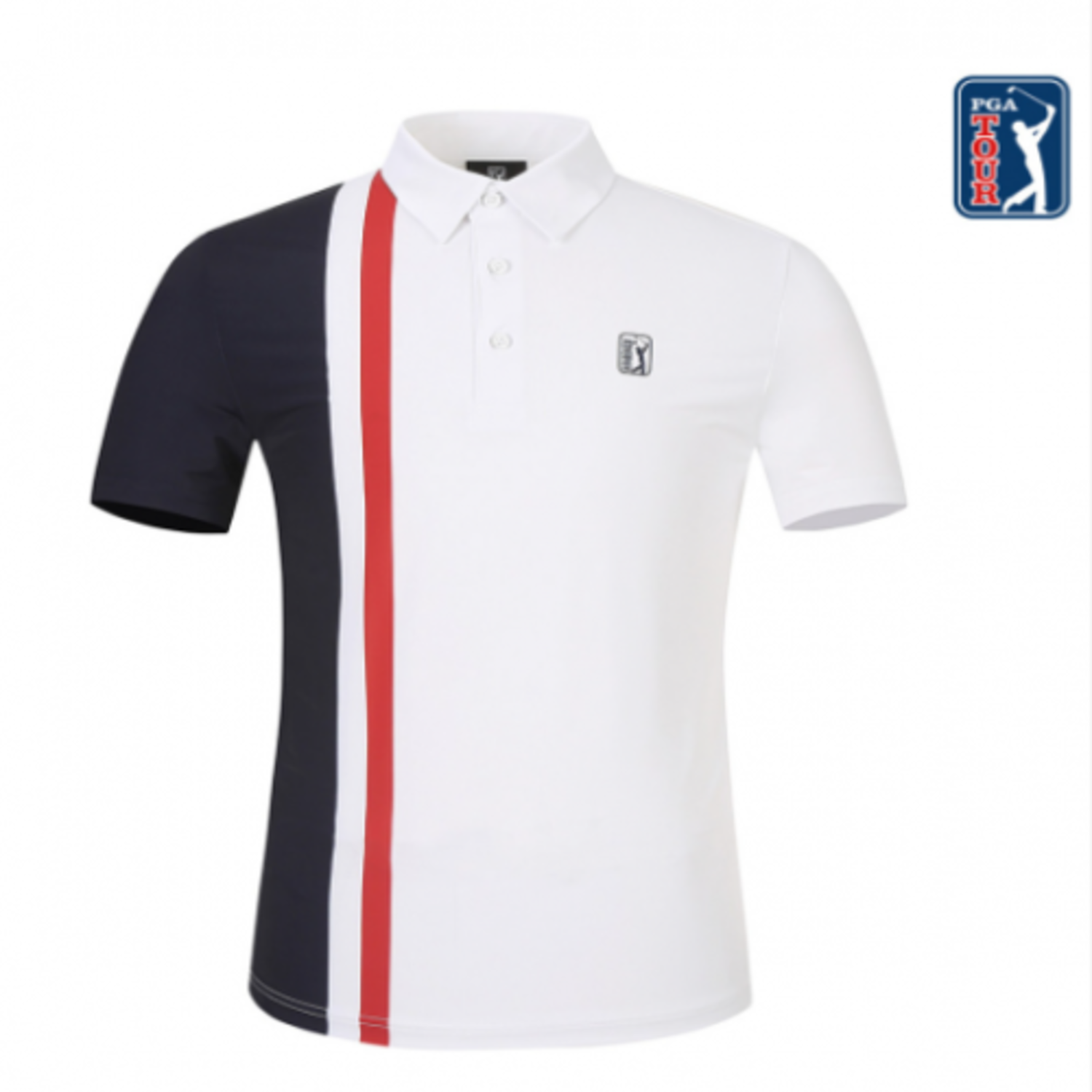 [GSH] PGA TOUR&amp;LPGA 남성 컬러 라인 포인트 티셔츠 L212TS130P00
