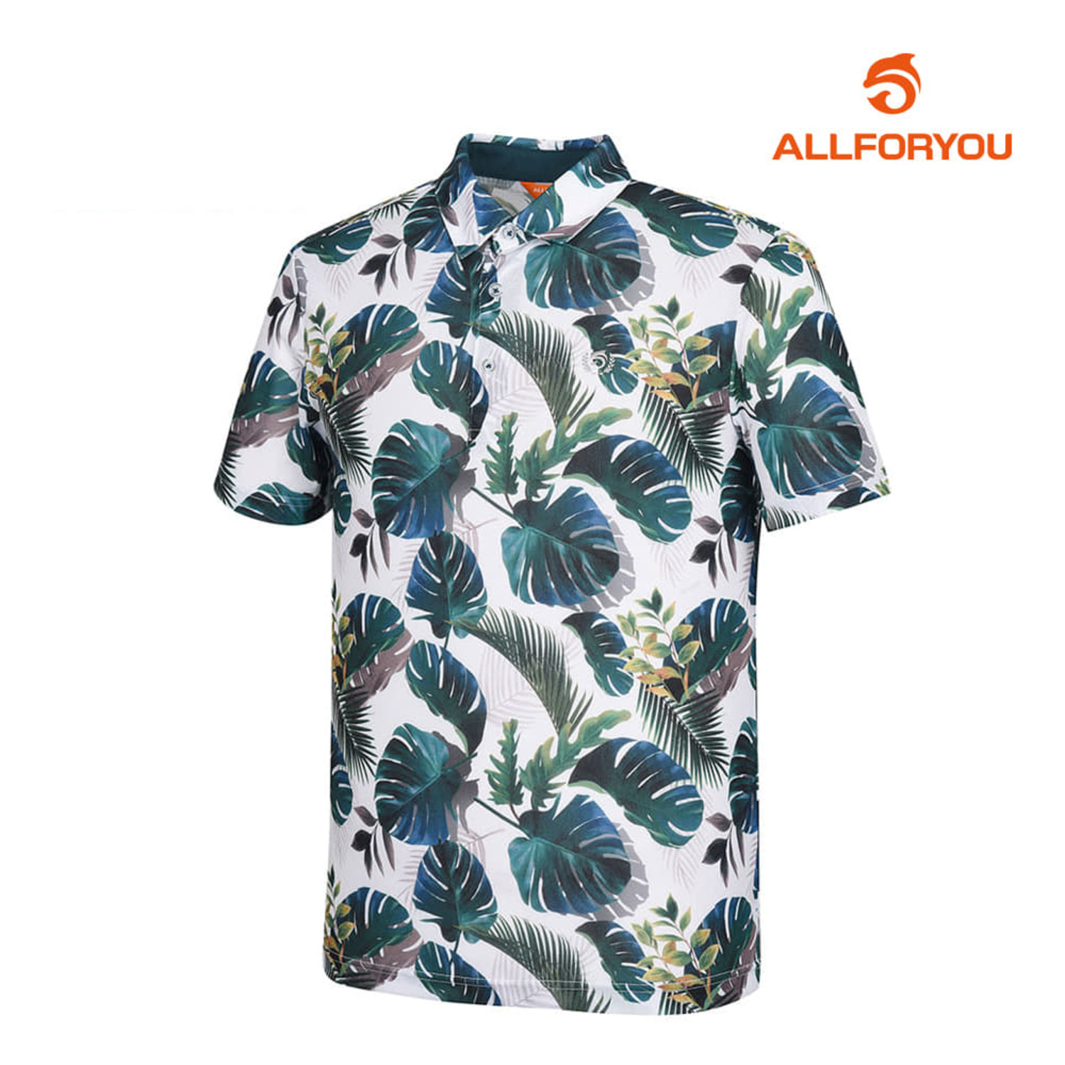 [올포유] 남성 나뭇잎 카라 반팔 티셔츠 AMTYI2129-100_G