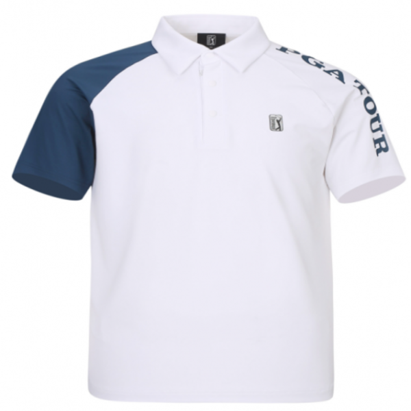[GSH] PGA TOUR&amp;LPGA 남성 소매배색 로고포인트 반팔 티셔츠 L222TS113P00