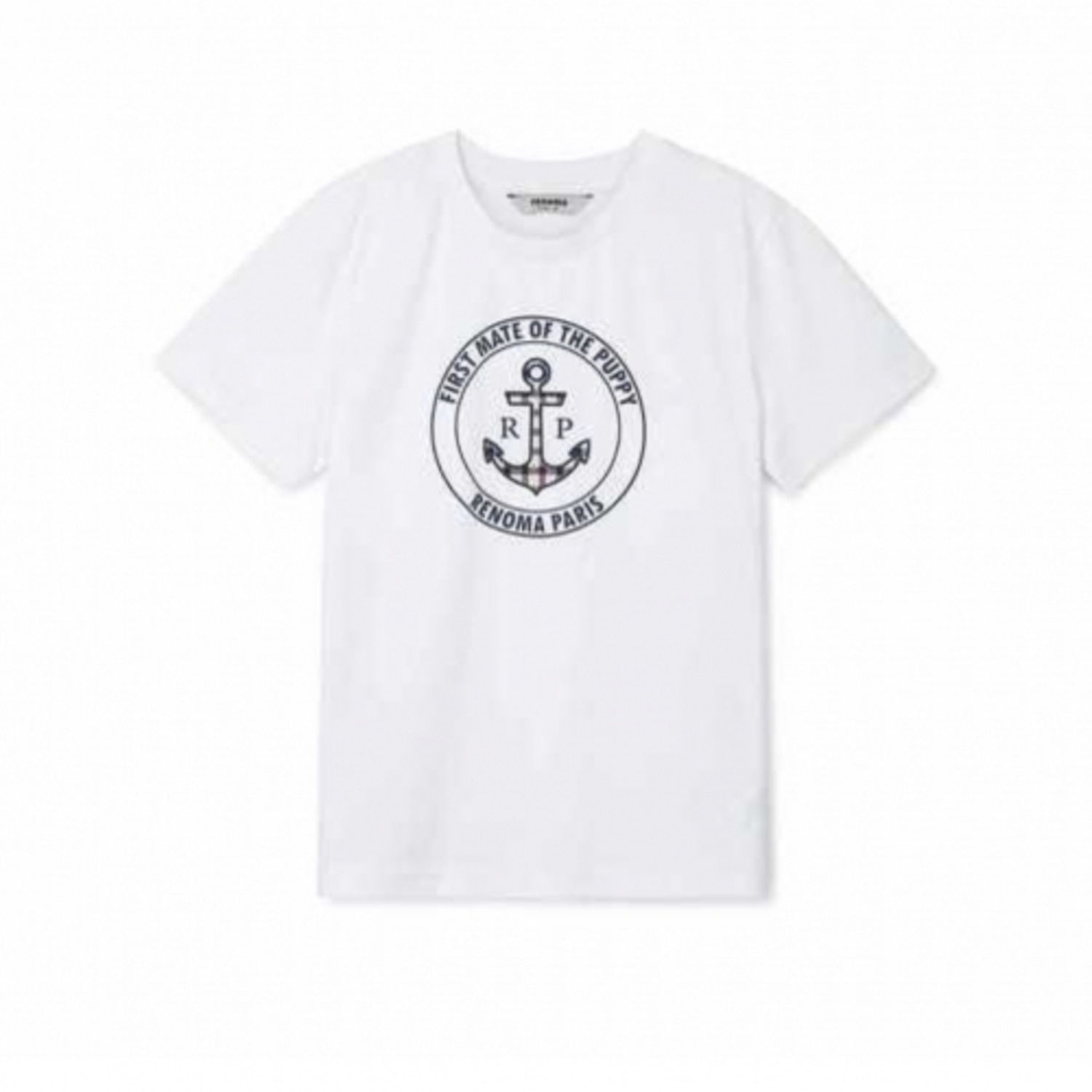 [GSH] 레노마키즈 남아닻 그래픽 티셔츠 화이트  R2222T112