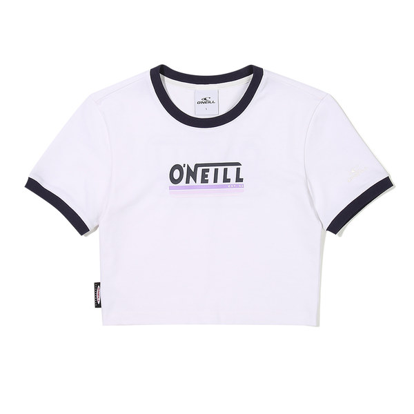 [오닐] 여성 여성 돌로레스 크롭 반팔 티셔츠 OWTRL6101-100_G