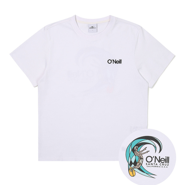 [오닐] 산타크루즈 오가닉 반팔 티셔츠 OUTRL2215-100_G