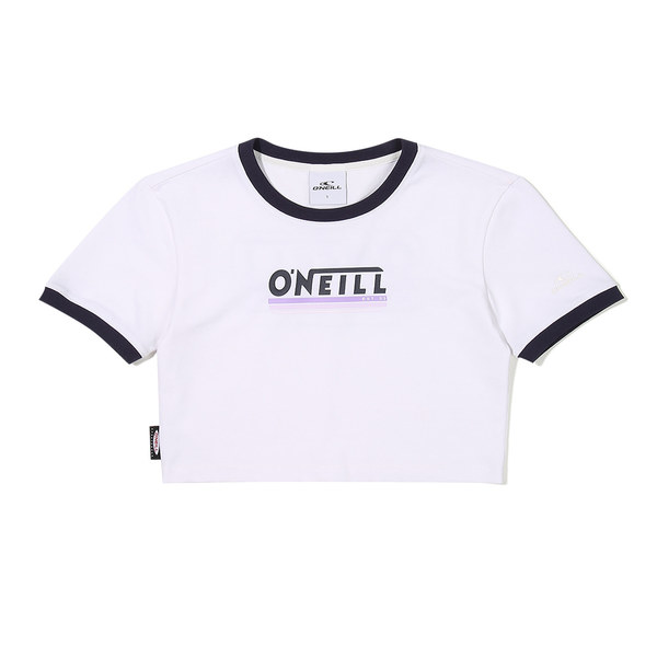[오닐] 여성 여성 돌로레스 크롭 반팔 티셔츠 OWTRL6101-100_G