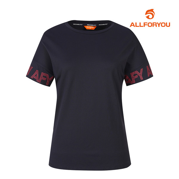 [올포유]  여성 소매 로고 포인트 웜업 반팔 티셔츠 AWWJI6327-915_G