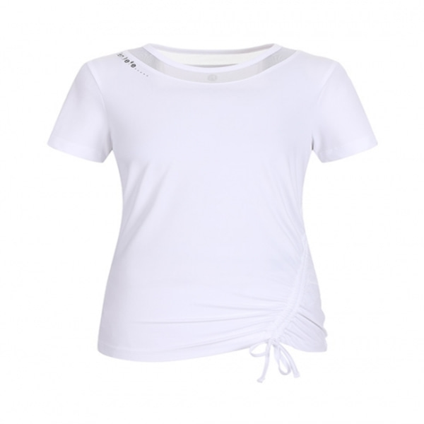 [GSH] 벤제프 여성 셔링 디테일 라운드 티셔츠 White BN2QWTS904