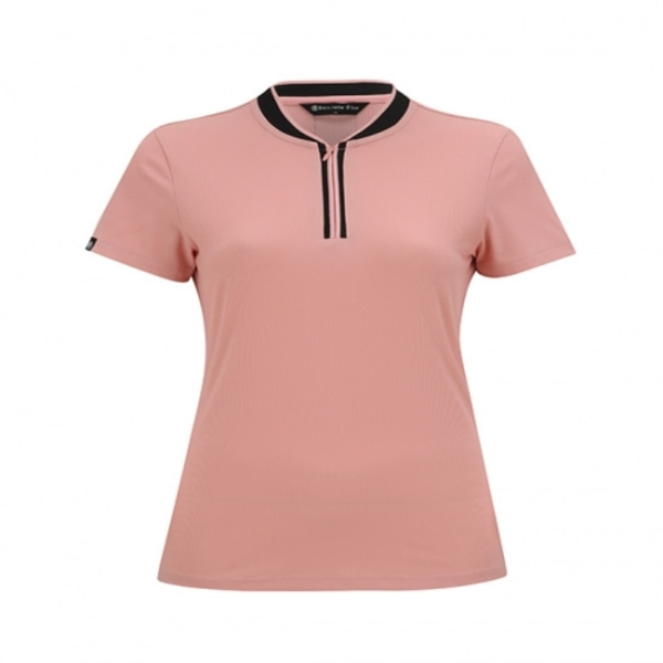 [GSH] 벤제프 여성 골지 변형 카라티셔츠 Light Pink BM2QWTS813