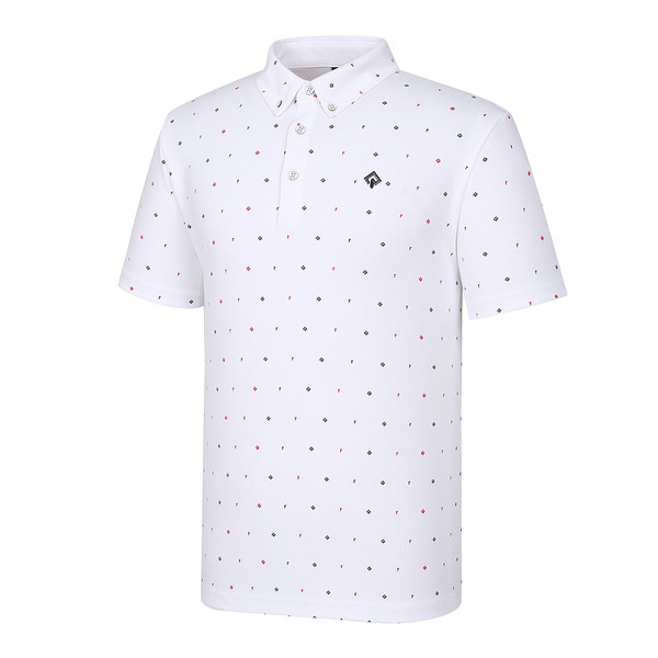 [레노마골프]남성 로고 패턴 카라 반팔 티셔츠 RMTYK2169-101_G