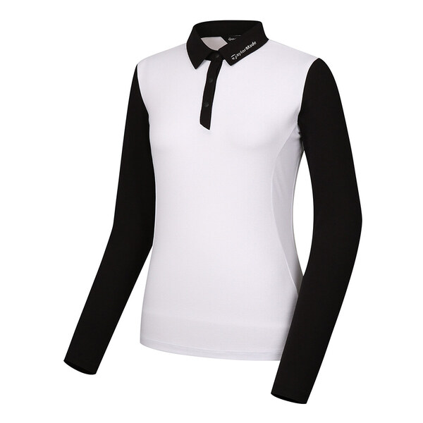 [테일러메이드] 여성 배색 포인트 카라 티셔츠 TWTYK8143-100