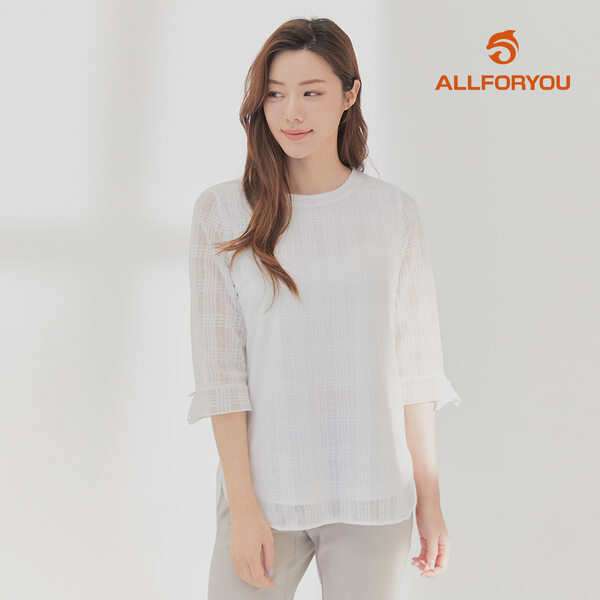 [올포유] [모델착장]여성 레이스 티셔츠 ALTRK3131-100_G