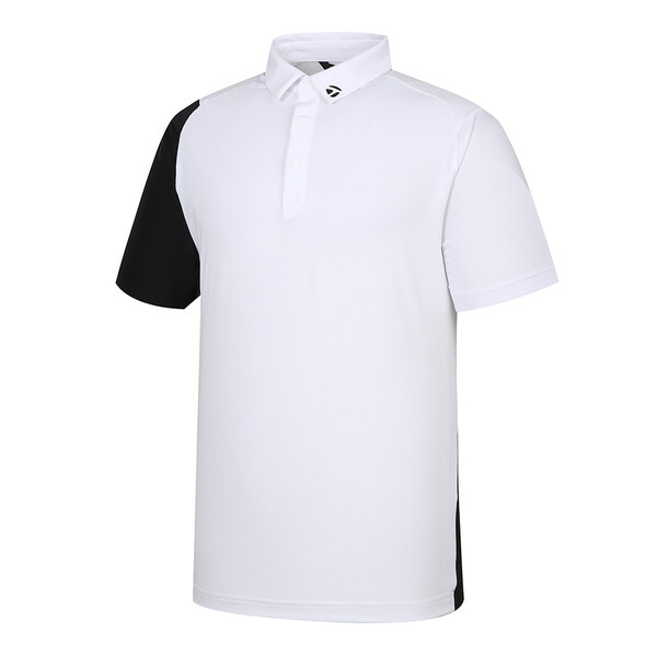 [테일러메이드] 남성 컬러 블럭 카라 반팔 티셔츠 TMTYL2247-100