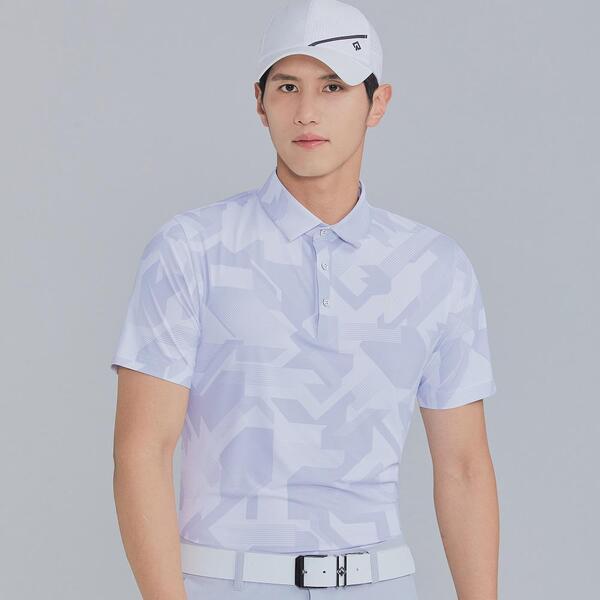 [레노마골프]남성 패턴 카라 반팔 티셔츠 RMTYK2174-101