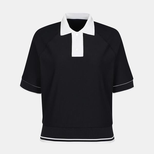 [오디세이] [오디세이]여성 시보리 포인트 카라 반팔 티셔츠 MWTBM2108-925