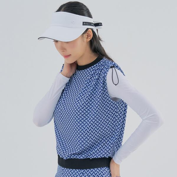 [레노마골프] 23SS 여성 패턴 어깨 스트링 민소매 티셔츠 RWTSM6123-930