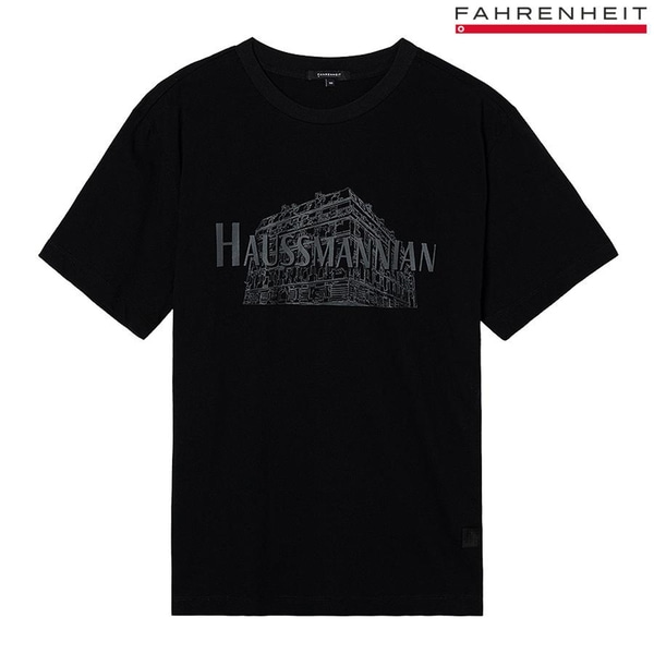 [GSH] 파렌하이트 심플 프린팅 오버핏 반팔 티셔츠 (EI3310)