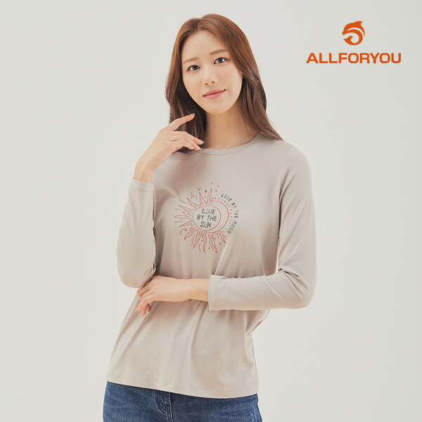 [올포유] [모델착장] 여성 라운드 티셔츠 ALQTK7311-509