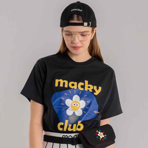 [MAC] 맥키 여성 아이디어 반팔 반팔 티셔츠 블랙 MCSS23T04BK