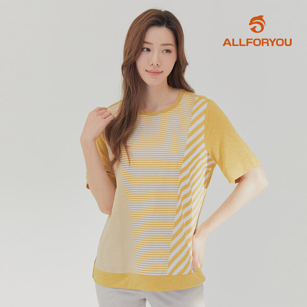 [올포유] [모델착장]여성 줄무늬 반팔 티셔츠 ALTRK4121-217