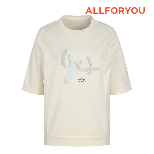 [올포유] 24SS 여성 우븐배색 블라우스형 반팔 티셔츠 ALTRN3331-102